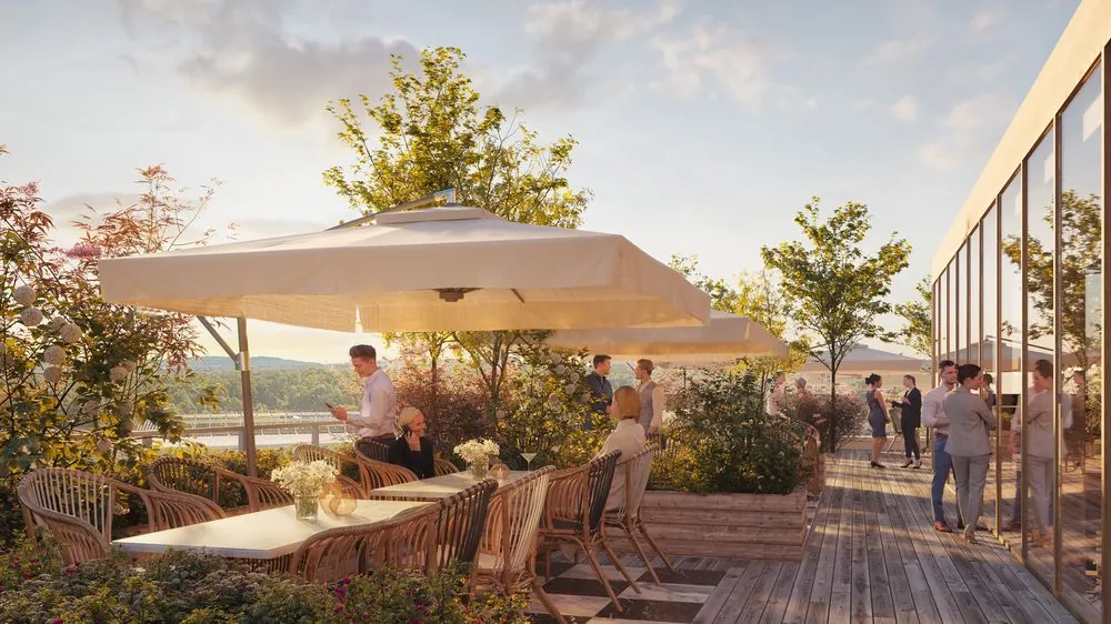 Rooftop terrace at The Nest, Luxembourg